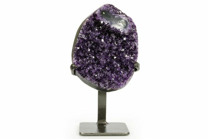 Sparkling Amethyst Geode with Metal Stand - Uruguay #372994